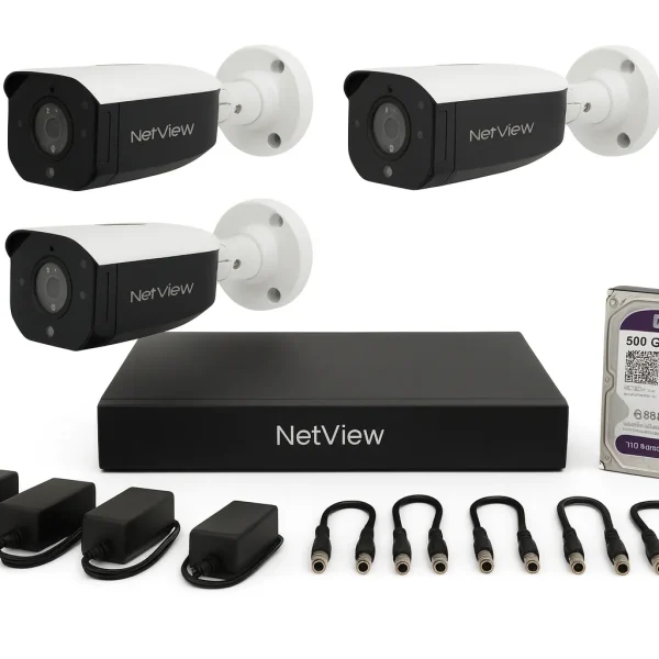 پکیج 3 عددی دوربین مداربسته3مگاپیکسل دیددرشب رنگی