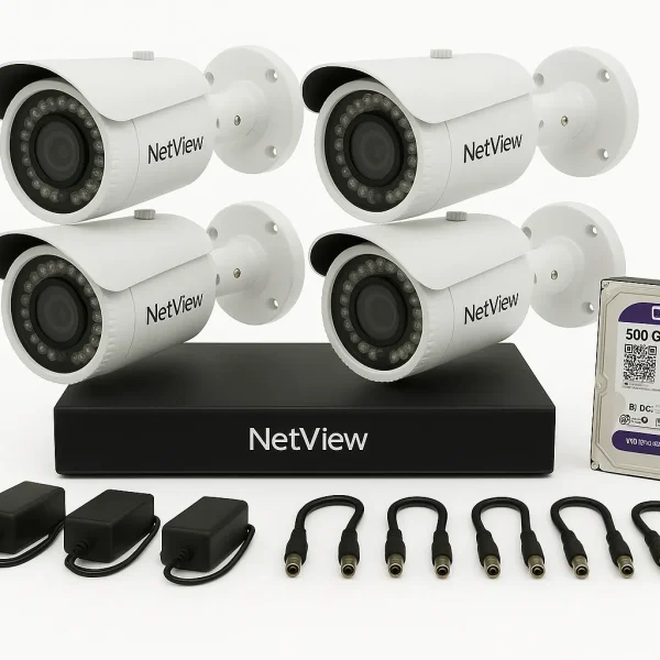 پکیج 4 عددی دوربین مداربسته 5مگاپیکسل دیددرشب رنگی